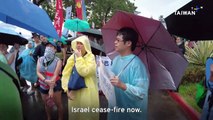 Protesters Gather in Taipei Rallying Against Israel-Hamas War