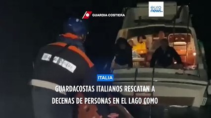 El Lago Como se transforma en zona de aguas peligrosas por el mal tiempo