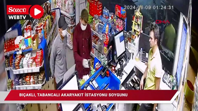 Akaryakıt istasyonunda silahlı soygunu