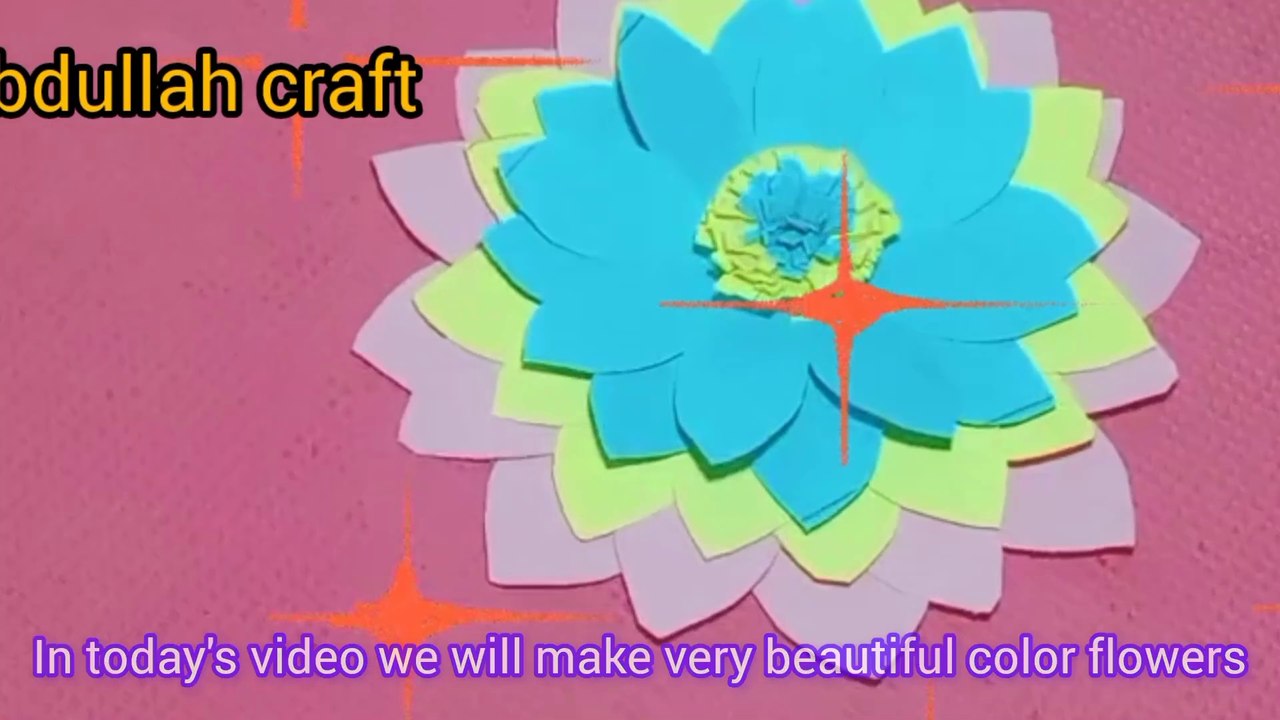 Diy beautiful flower craft#easy flower#viral video#flower ideas#crafting#Dailymotion video#making with flower#Abdullah craft