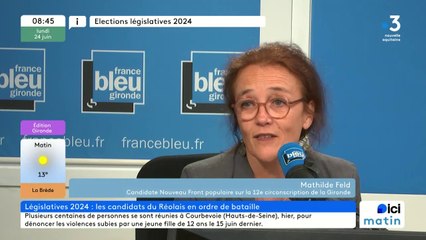 Mathilde Feld, candidate (LFI) sur la 12e circonscription de la Gironde
