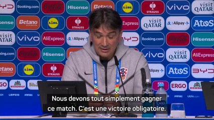 Croatie - Dalić : “Une victoire est obligatoire, tout autre résultat nous renverrait à la maison”