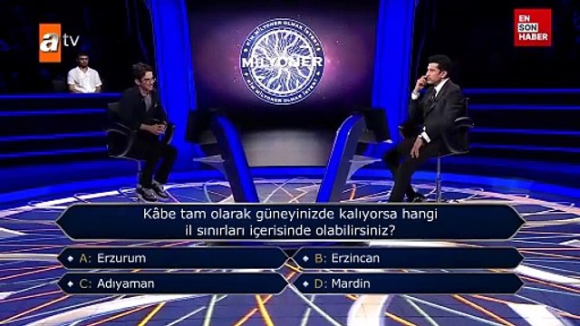 Kim Milyoner Olmak İster'de 300 bin TL'lik Kabe sorusu