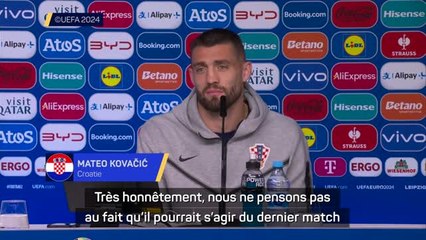 Croatie - Kovačić : “Le dernier match de Modrić ? On est entièrement concentrés sur l’Italie”