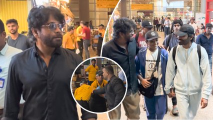 VIRAL VIDEO: A Disabled Fan Pushed By Bodyguard, As Nagarjuna & Dhanush Arrives At The Airport