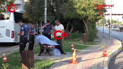 Yol kenarındaki bankta ölü bulundu