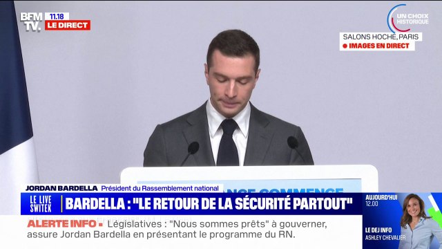 Jordan Bardella veut instaurer des peines minimales et des peines planchers qui permettront de casser la récidive