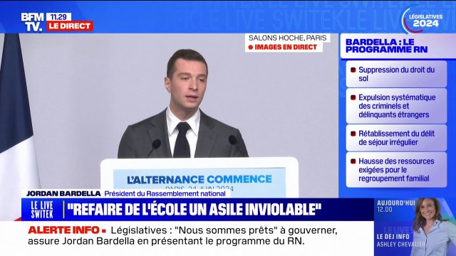 Jordan Bardella veut créer des centres spécialisés pour les élèves perturbateurs ou harceleurs