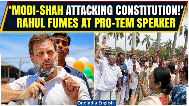 Parliament Session 2024: Rahul Gandhi Protest As BJP's Bhartruhari Mahtab Becomes Pro-Tem Speaker