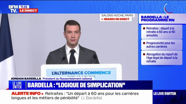 Jordan Bardella veut proposer aux entreprises d'augmenter les salaires sans peser sur le coût du travail et sur la compétitivité
