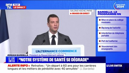 Jordan Bardella souhaite supprimer les ARS "pour débureaucratiser la santé"