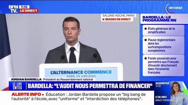 Jordan Bardella: Je n'entends pas être le collaborateur d'Emmanuel Macron