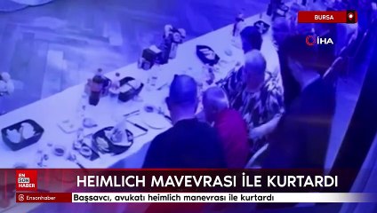 Başsavcı, avukatı heimlich manevrası ile kurtardı