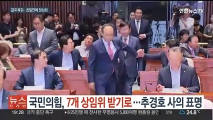 국민의힘, 7개 상임위 받기로…추경호 사의 표명