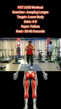 ❌ JUMPING LUNGES ✔️ How to get a Flat Stomach Home? #heermlgangaputra #naturalbodybuilding #fatloss #bellyfat #weightloss #fitness #slim #workoutathome