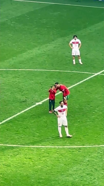 Cristiano Ronaldo poses for selfie with Euro 2024 pitch invader