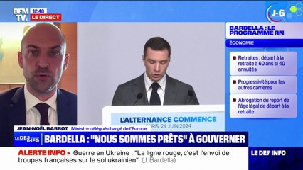 "Ne pensons pas qu'en baissant la TVA, les prix baisseront pour les Français": Jean-Noël Barrot réagit au programme du RN