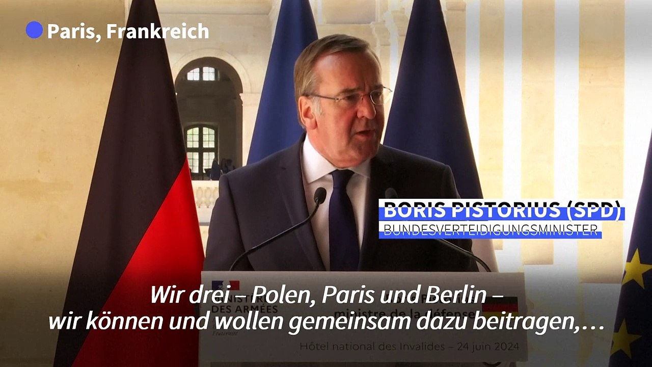 Pistorius: Weimarer Dreieck will Europa besser schützen