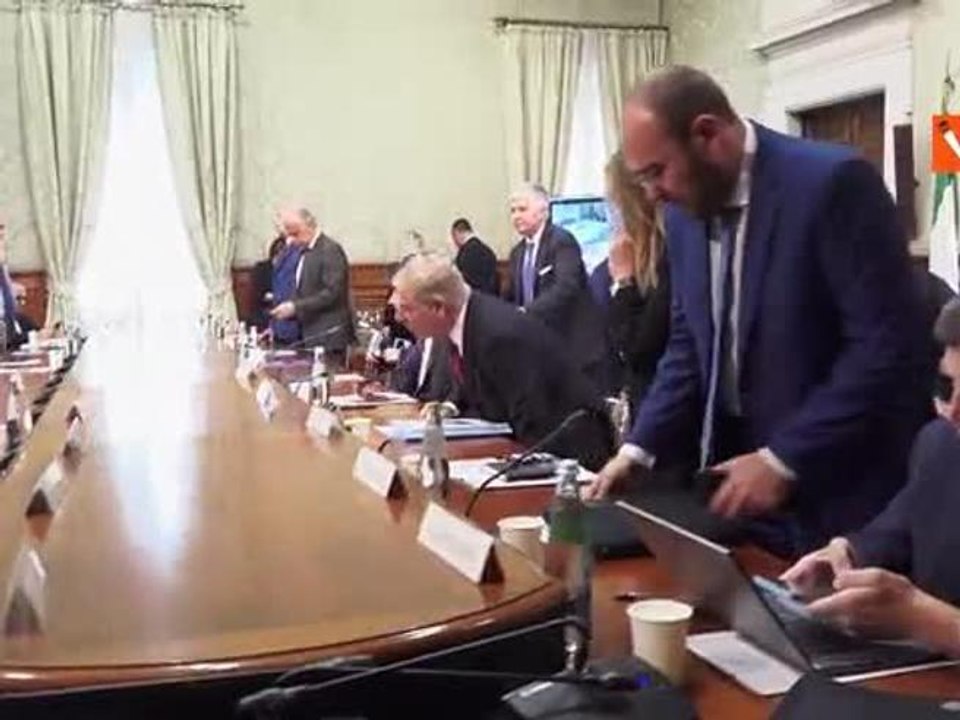 Cabina di regia sul Pnrr con la premier Giorgia Meloni a Palazzo Chigi