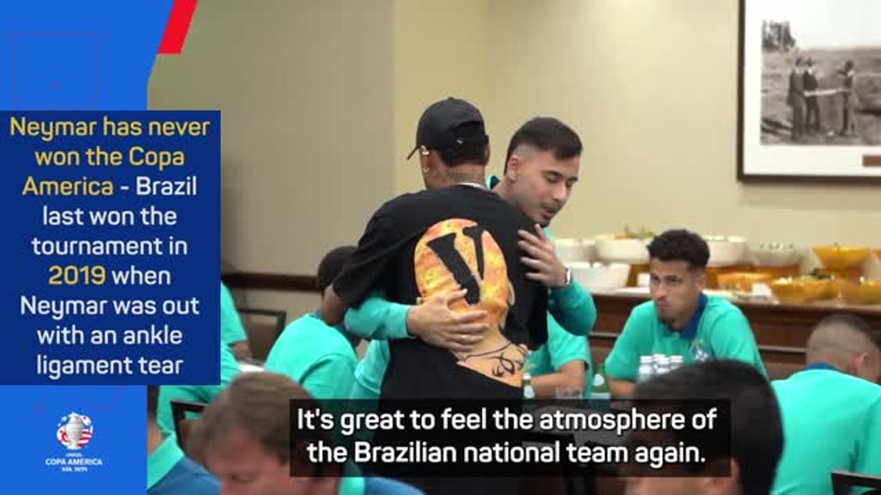 Neymar visits Brazil camp ahead of Copa America opener