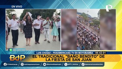 Fiesta de ‘San Juan’: inicia el tradicional ‘Baño Bendito’ en Moyobamba