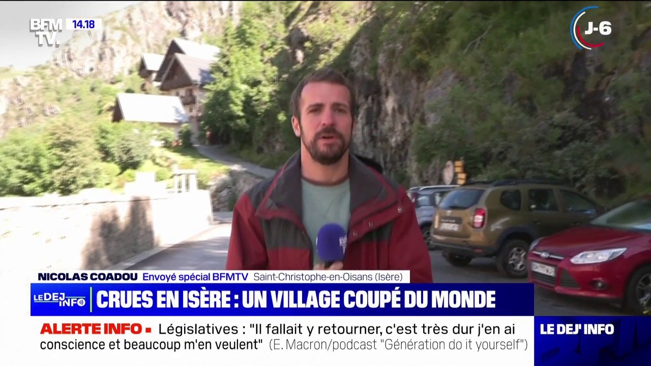 Crues en Isère: inquiétudes à Saint-Christophe...