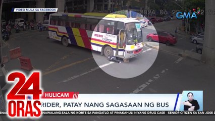 Rider, patay nang sagasaan ng bus | 24 Oras