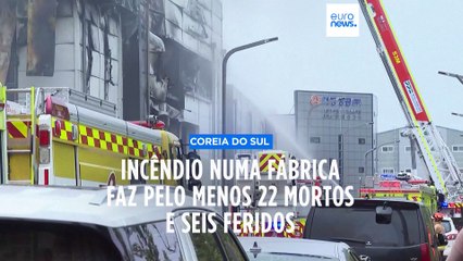 Incêndio numa fábrica na Coreia do Sul faz pelo menos 22 mortos e seis feridos