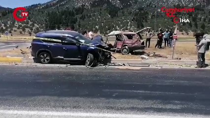 Konya’da otomobil ile cip çarpıştı 2 ölü, 2 yaralıı