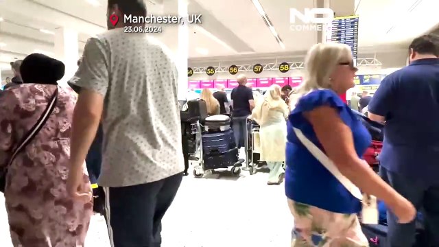 تصاویری از هرج و مرج در فرودگاه منچستر در پی قطع برق؛ ده‌ها پرواز لغو شدند