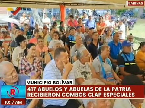 Más de 400 adultos mayores son favorecidos con la entrega de combos Clap en el estado Barinas