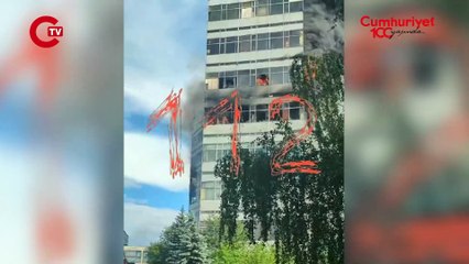 Yangından Kaçan Adam Aşağı atladı