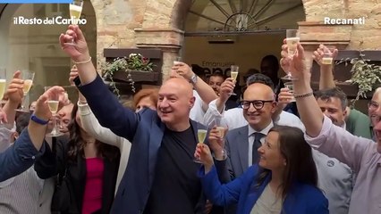Festa per il nuovo sindaco di Recanati Emanuele Pepa: il video