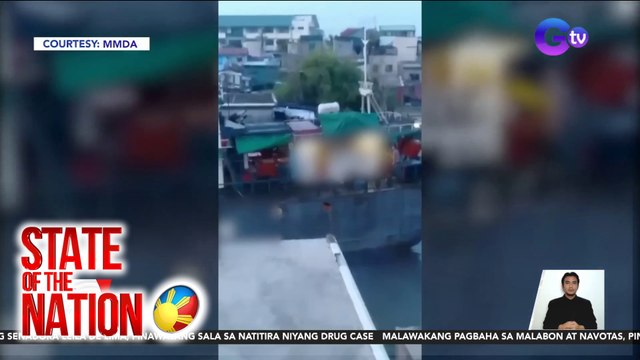 Pagkasira ng floodgate dahil sa sumadsad na barge, pinangangambahang magdulot ng malawakang pagbaha sa Navotas at Malabon | SONA
