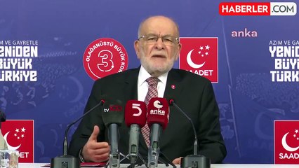 Saadet Partisi lideri Karamollaoğlu kameralar karşısında halefini açıkladı