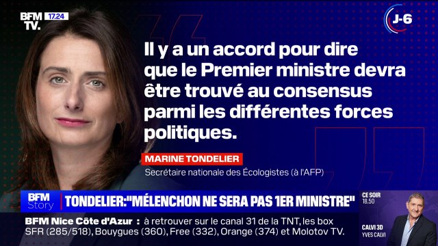 Pour Marine Tondelier, secrétaire nationale des Écologistes, Jean-Luc Mélenchon ne sera pas Premier ministre en cas de victoire du Nouveau Front populaire