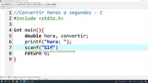Convertir horas a segundos en C