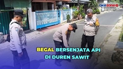 Скачать видео: Begal Bersenpi dan Sajam Beraksi Siang Bolong di Duren Sawit, Korban Terkena Bacok