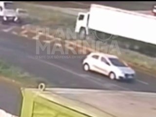 Câmera flagra acidente que deixou motociclista em estado grave