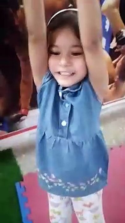 Cute Trishu doing hanging exercise | june24