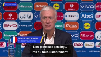 Bleus - Deschamps : "Pas du tout déçu"