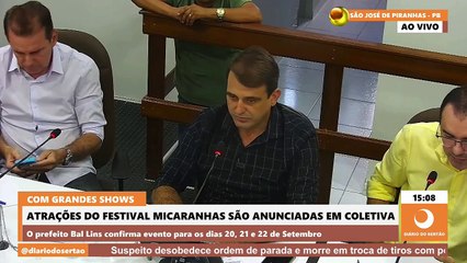 Bal anuncia Wesley Safadão, Durval Lélys e Michele Andrade na Micaranhas de São José de Piranhas