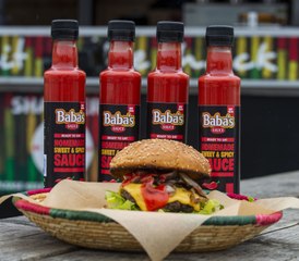 Food and Drink Specialist Rosalind Erskine chats with Sunny Mollah founder of Baba's Sauce at this years Royal Highland Show 2024