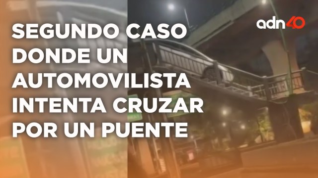 ¡Sin miedo al éxito! Automovilista intentó cruzar un puente peatonal para cruzar Periférico