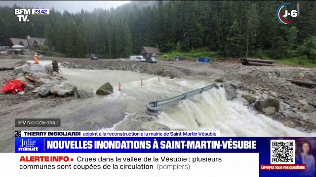 Inondations à Saint-Martin-Vésubie: On est pratiquement à la 4e destruction des mêmes ponts , déclare l'adjoint au maire Thierry Ingigliardi