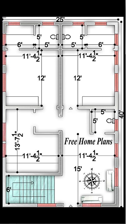 25x40 Home Plan 394