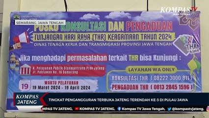 Tingkat Pengangguran Terbuka Jateng Terendah Ke-3 di Pulau Jawa