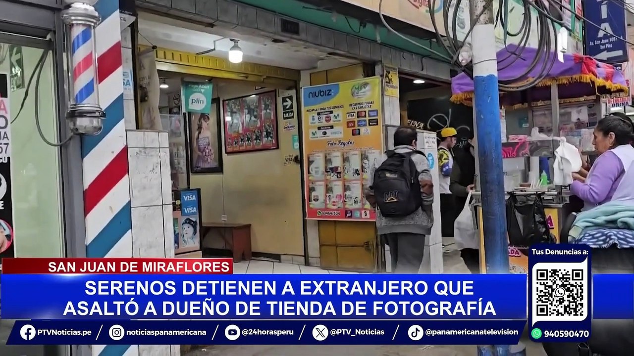 ¡Con insultos y amenazas! Delincuente roba celular y dinero a dueño de tienda fotográfica en SJM