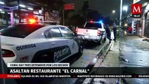 Autoridades detienen a presuntos implicados en el asalto al restaurante 