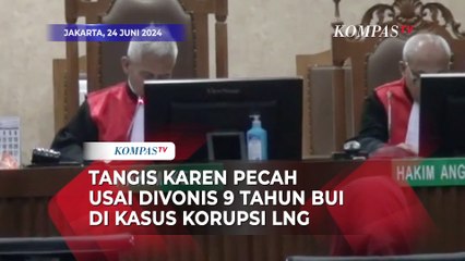 Tangis Karen Agustiawan Pecah usai Divonis 9 Tahun Penjara Kasus Korupsi LNG